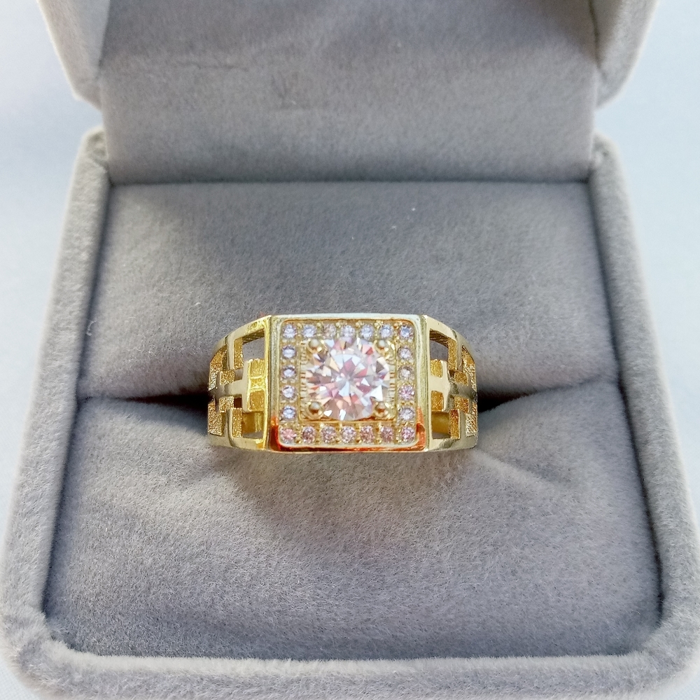 Gold plated ✝ Cross CZ Ring